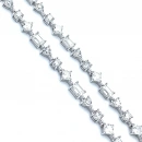 Mozanit Geo Çubuklu Damla Gerdanlık Kolye