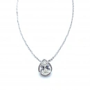 Mozanit Gömme Damla Tektaş Kolye