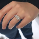 Mozanit Kare 2 Üçgen Yüzük