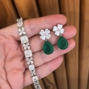 Mozanit Kare-Damla Bileklik