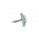 Mozanit Markiz Damla Oval Flame Yüzük