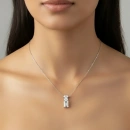 Mozanit Tria Di Markiz Oval Kolye