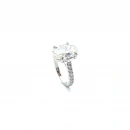 Mozanit Wedding Oval Tektaş Yüzük