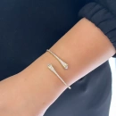 Mrl Beyaz Sedef Full Taşlı Kelepçe