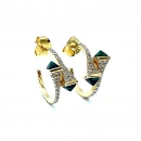 MRL Malahit Taşlı Küpe