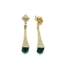 MRL Malahit Taşlı Uzun Küpe