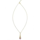 Mrl Pembe Kuvars Ful Taşlı Kolye