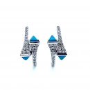 MRL Turkuaz Taşlı Küpe