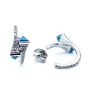 MRL Turkuaz Taşlı Küpe