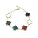 Multicolour Doğaltaş 6lı Yonca Bileklik