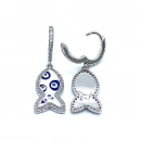 Nazar Balıklı Halka Küpe