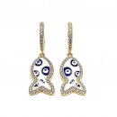 Nazar Balıklı Halka Küpe