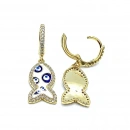 Nazar Balıklı Halka Küpe