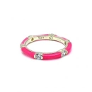 Neon Pembe Mineli Ara Taşlı G Yüzük