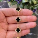 Onyx 5li Taşlı Yonca L Bileklik