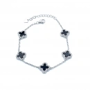 Onyx 5li Yonca Taşlı S Bileklik