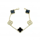 Onyx Taşlı 5li Yonca Bileklik