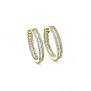 Oval Baget Halka Küpe