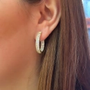 Oval Baget Halka Küpe