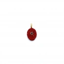 Oval Mercan Kolye Ucu