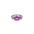 Oval Pembe Safir Taşlı Tamtur Yüzük
