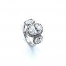 Oval Rounded Tria Mozanit Yüzük