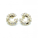 Oval Taşlı C Küpe