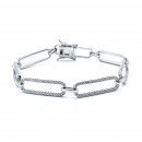 Oval Taşlı Zincir Bileklik