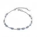 Oval Top Top Zincir Bileklik