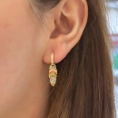 Pastel Mineli Tüy Küpe