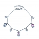 Pastel Palet Baget Sallantılı Zincir Bileklik