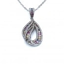 Pastel Rainbow 3 Sıra Damla Kolye