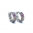 Pastel Rainbow Çarpık Baget Küpe