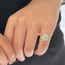 Pave Circle Küçük Parmak Yüzüğü