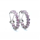 Pembe Kalp Tamtur Halka Küpe