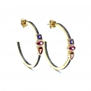 Pembe Markiz Halka Küpe