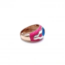 Pembe Mineli Ruby Göz Yüzük