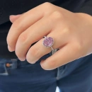 Pembe Oval Taş Yüzük