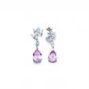 Pembe Safir Damla Markiz Küpe