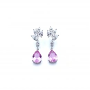 Pembe Safir Damla Markiz Küpe