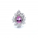 Pembe Safir Flame Yüzük