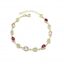 Pink Shades Damla Taşlı Zincir Bileklik