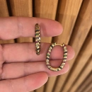 Rainbow Etnik Taşlı Oval Formlu Küpe