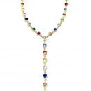 Rainbow Kalp Y Kolye