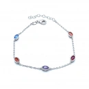 Rainbow Oval Zincir Bileklik