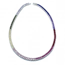 Rainbow Prenses Suyolu Taşlı Gerdanlık Kolye