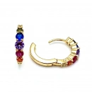 Rainbow Süzme Taşlı G Halka Küpe