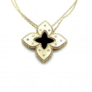 RC Siyah Onyx Yonca Kolye