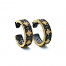 RC Siyah Rodyum Gold Küpe