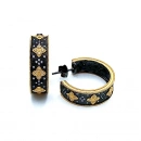 RC Siyah Rodyum Gold Küpe